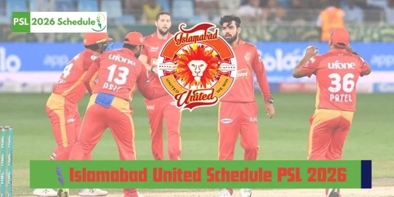 Islamabad united psl match schedule