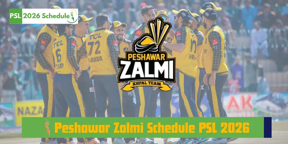 Peshawar Zalmi psl schedule 2026