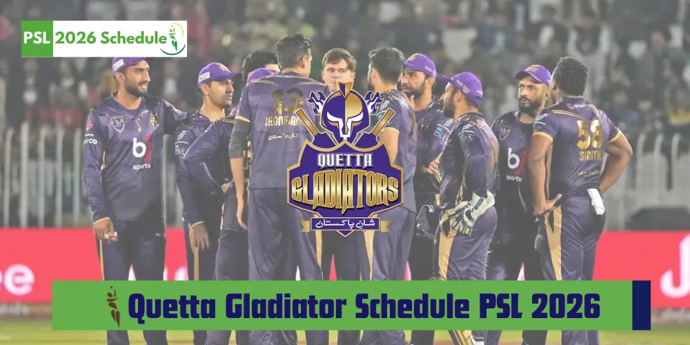 Quetta Gladiators schedule